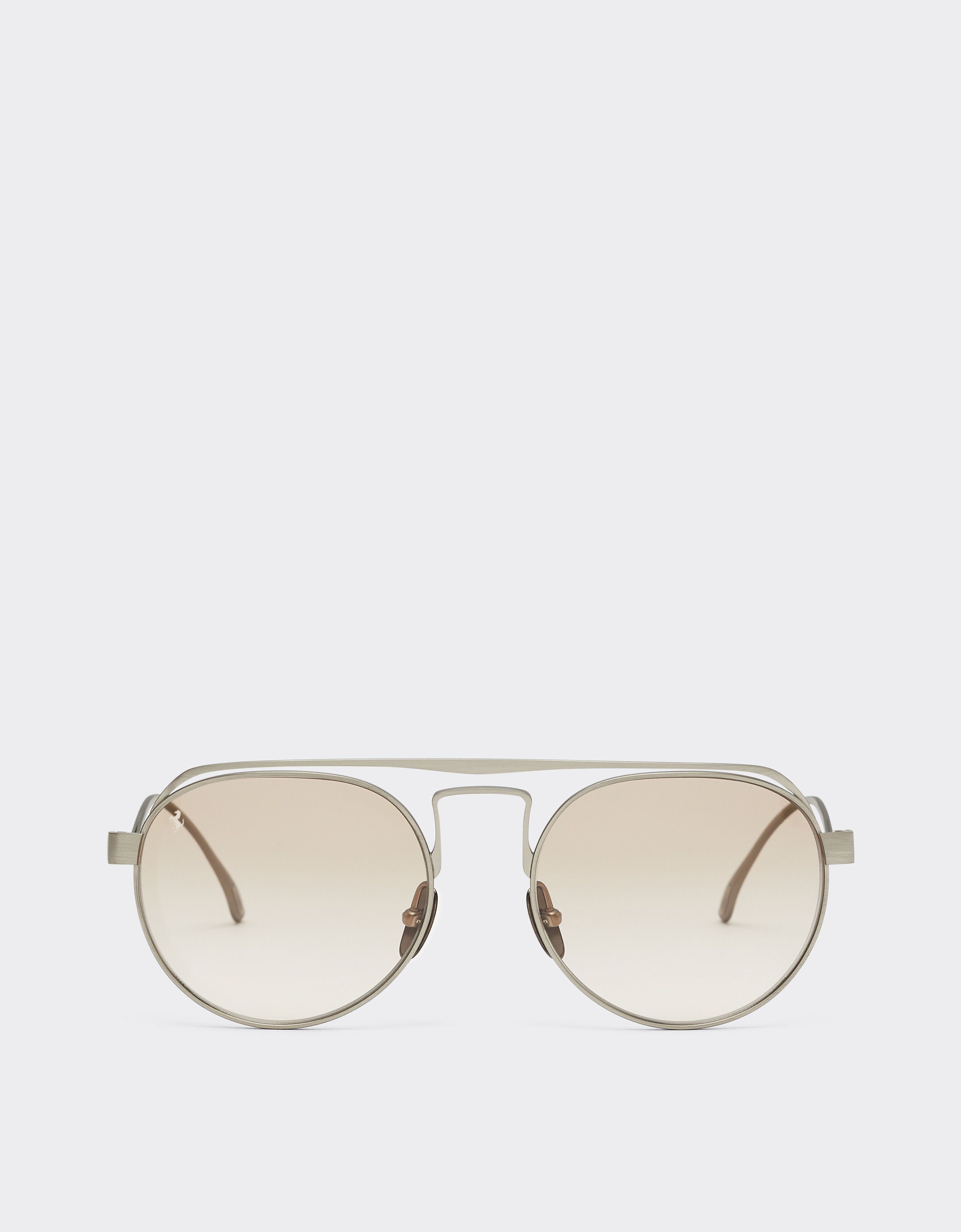 Ferrari Ferrari sunglasses in brushed graytitanium with brown gradient lenses Ingrid LA0EMf