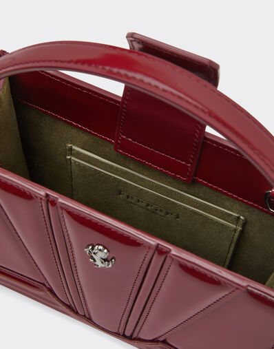 Ferrari Bolso tote Ferrari GT micro en piel brillante Cereza 49123f