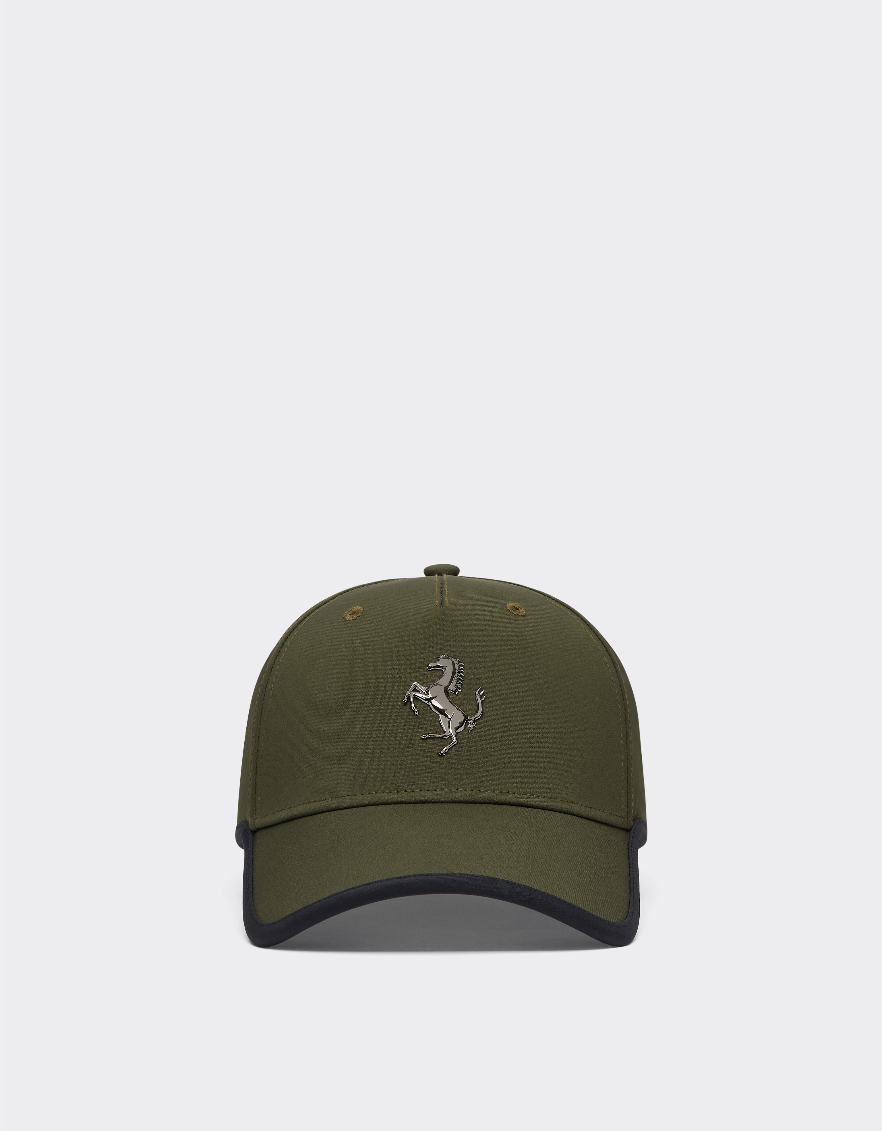 Ferrari Gorra de béisbol con caballito de metal Verde militar 20070f