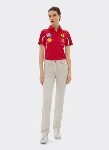 Ferrari Puma for Scuderia Ferrari HP 2025 Team polo shirt Cherry LA027f