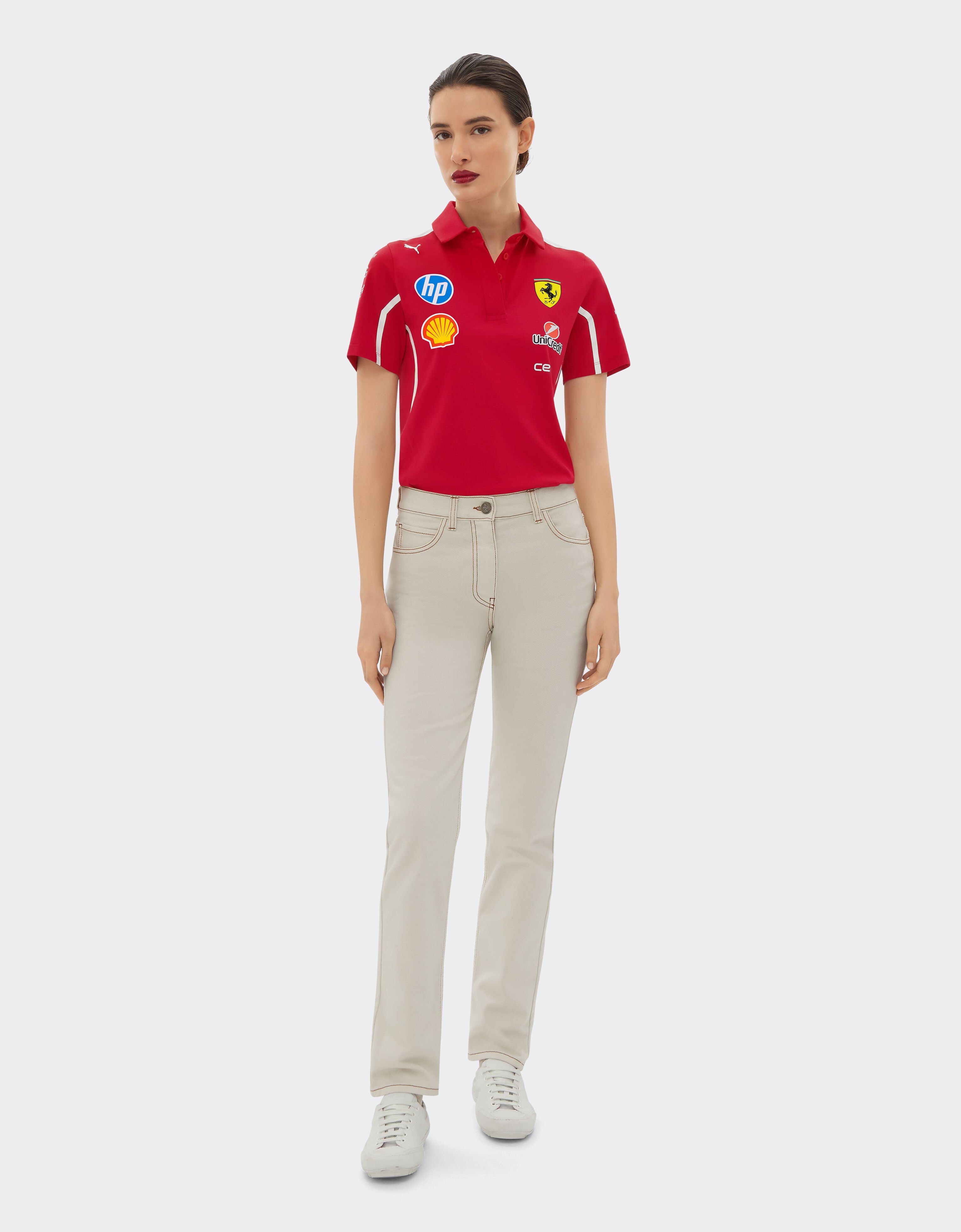 Ferrari Puma for Scuderia Ferrari HP 2025 Team polo shirt Cherry LA027f