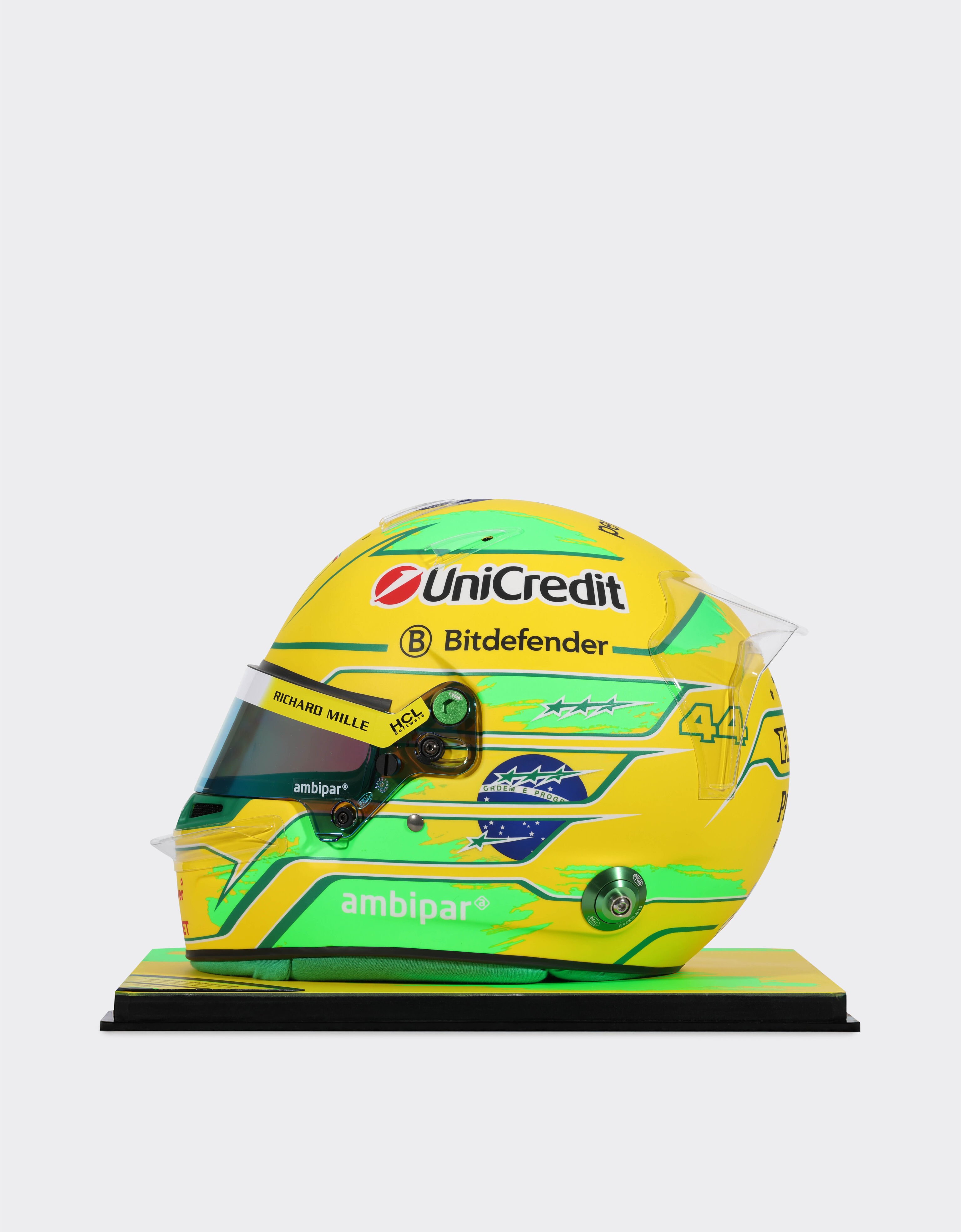 Ferrari Hamilton Brazil helmet in 1:1 scale - 2025 Special Edition MULTICOLORE LA07Gf