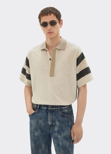 Cotton and cashmere pique polo shirt Ferrari Cotton and cashmere pique polo shirt Beige 22517f