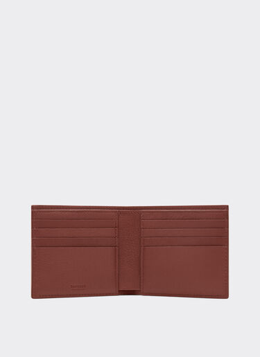 Ferrari Leather wallet with diagonal stitching Espresso 49219f