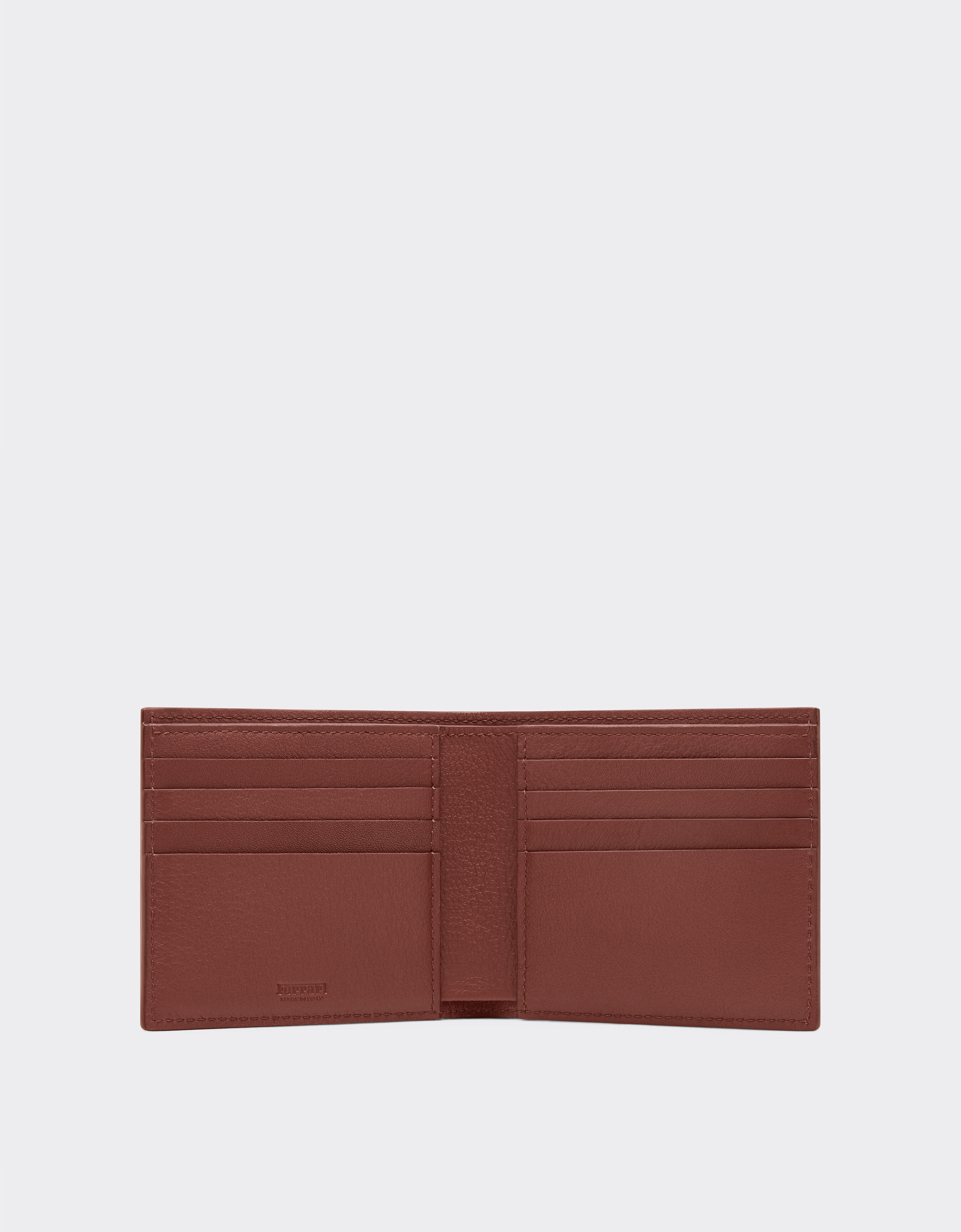 Ferrari Leather wallet with diagonal stitching Espresso 49219f