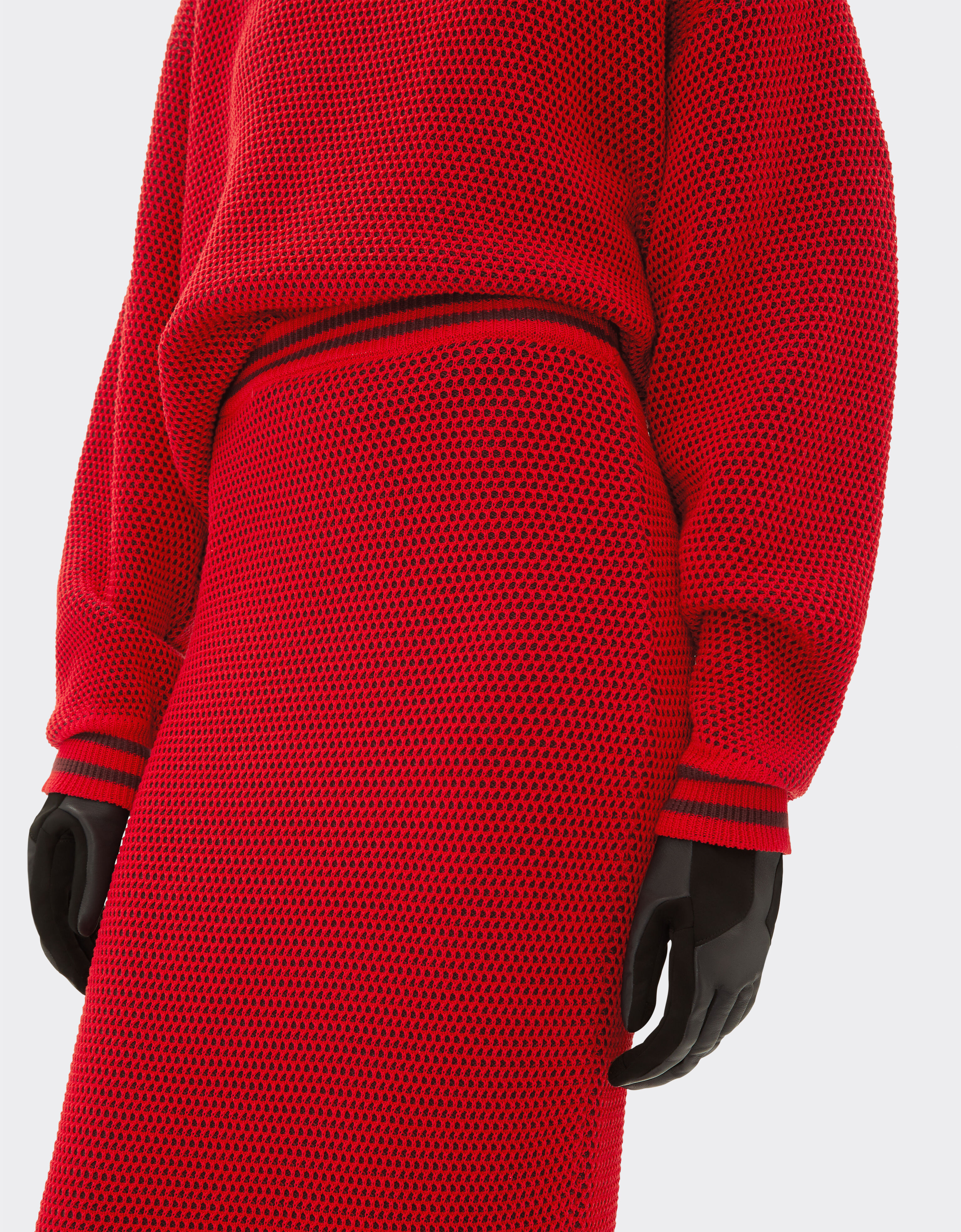 Ferrari 棉纱中长半裙 Rosso Dino 红色 48486f