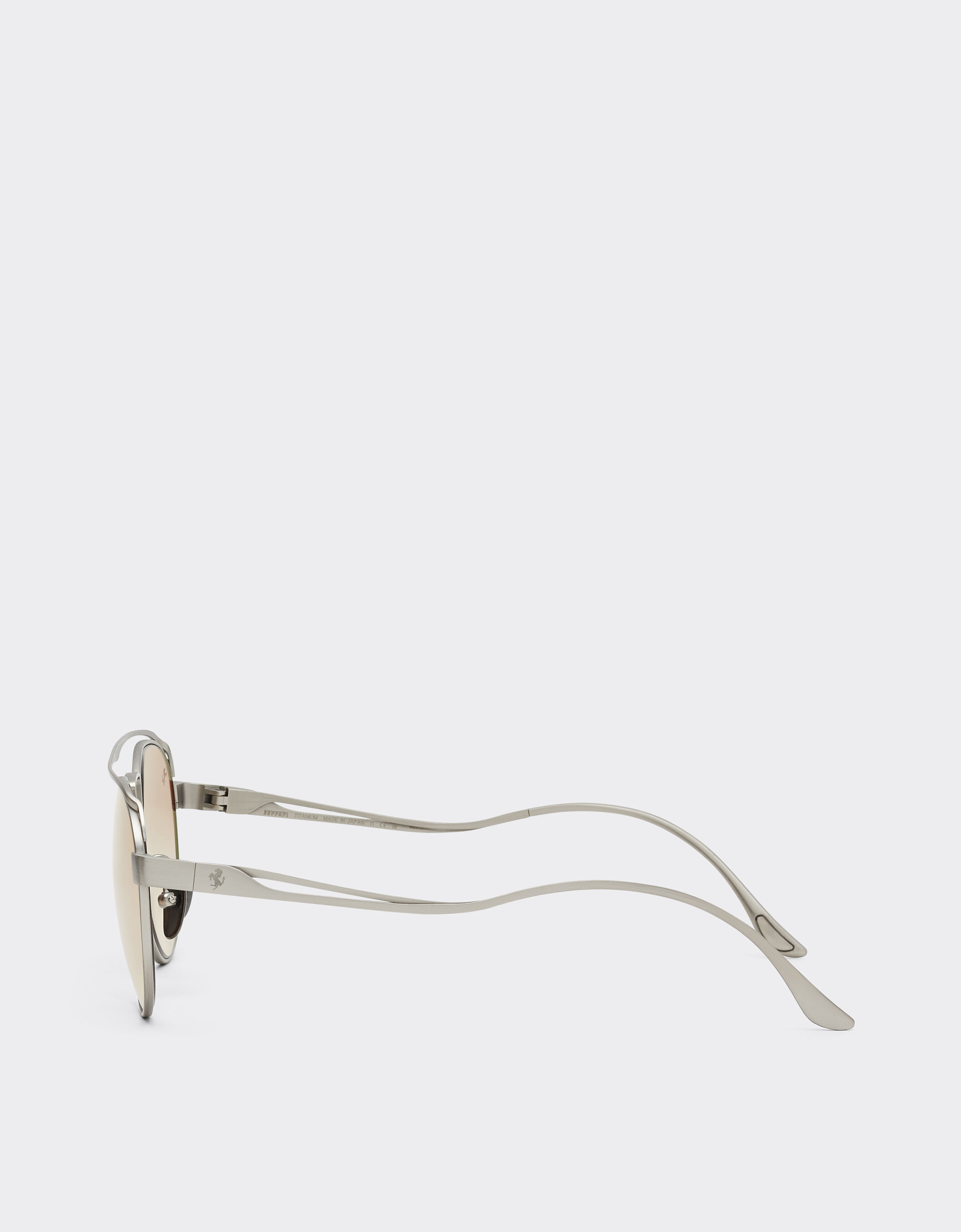 Ferrari Ferrari sunglasses in brushed graytitanium with brown gradient lenses Ingrid LA0EMf