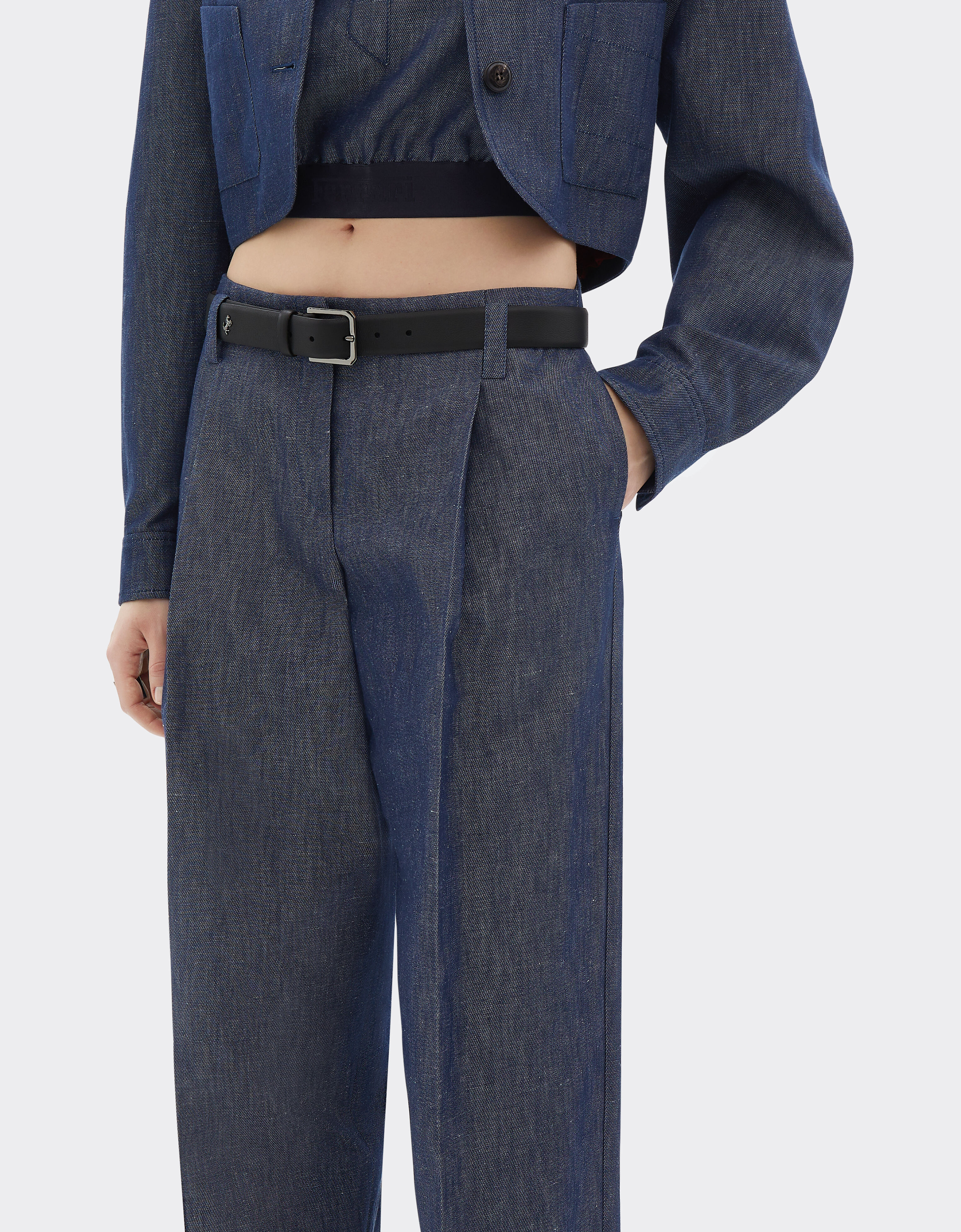 Ferrari Pantalone in tricotina effetto denim Denim Scuro 22450f