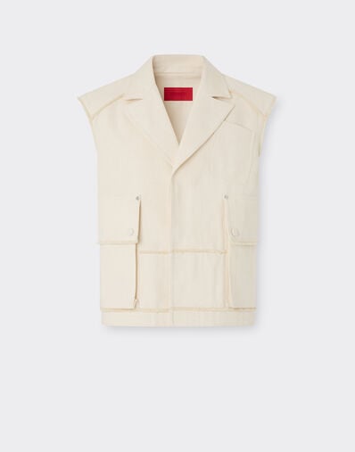 Chaleco de algodón malfilè Ferrari Chaleco de algodón malfilè Avorio 50953f