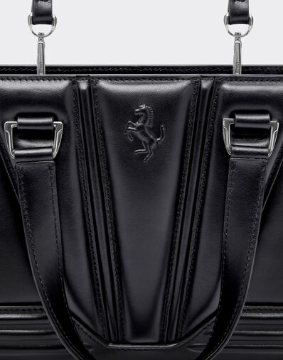 Ferrari Sac tote Ferrari GT mini en cuir avec Cheval cabré Noir 20201f