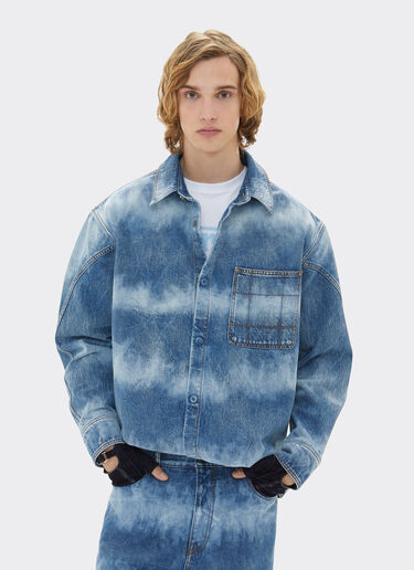 Ferrari Camicia in denim tie-dye Ferrari x Charles Leclerc Denim Scuro 22263f