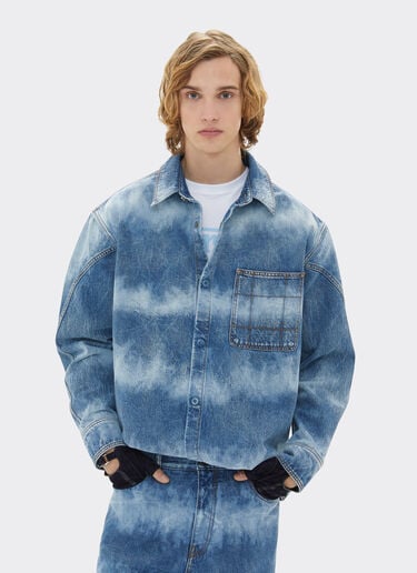 Camicia in denim tie-dye Ferrari x Charles Leclerc Ferrari Camicia in denim tie-dye Ferrari x Charles Leclerc Denim Scuro 22263f