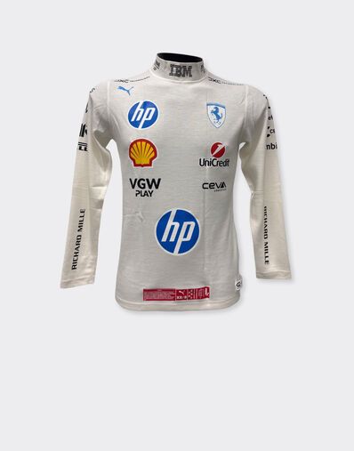 Ferrari Charles Leclerc Puma racing undersuit for Scuderia Ferrari Optical White LA093f