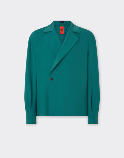 Ferrari Shirt in recycled satin Ficus Green 22054f