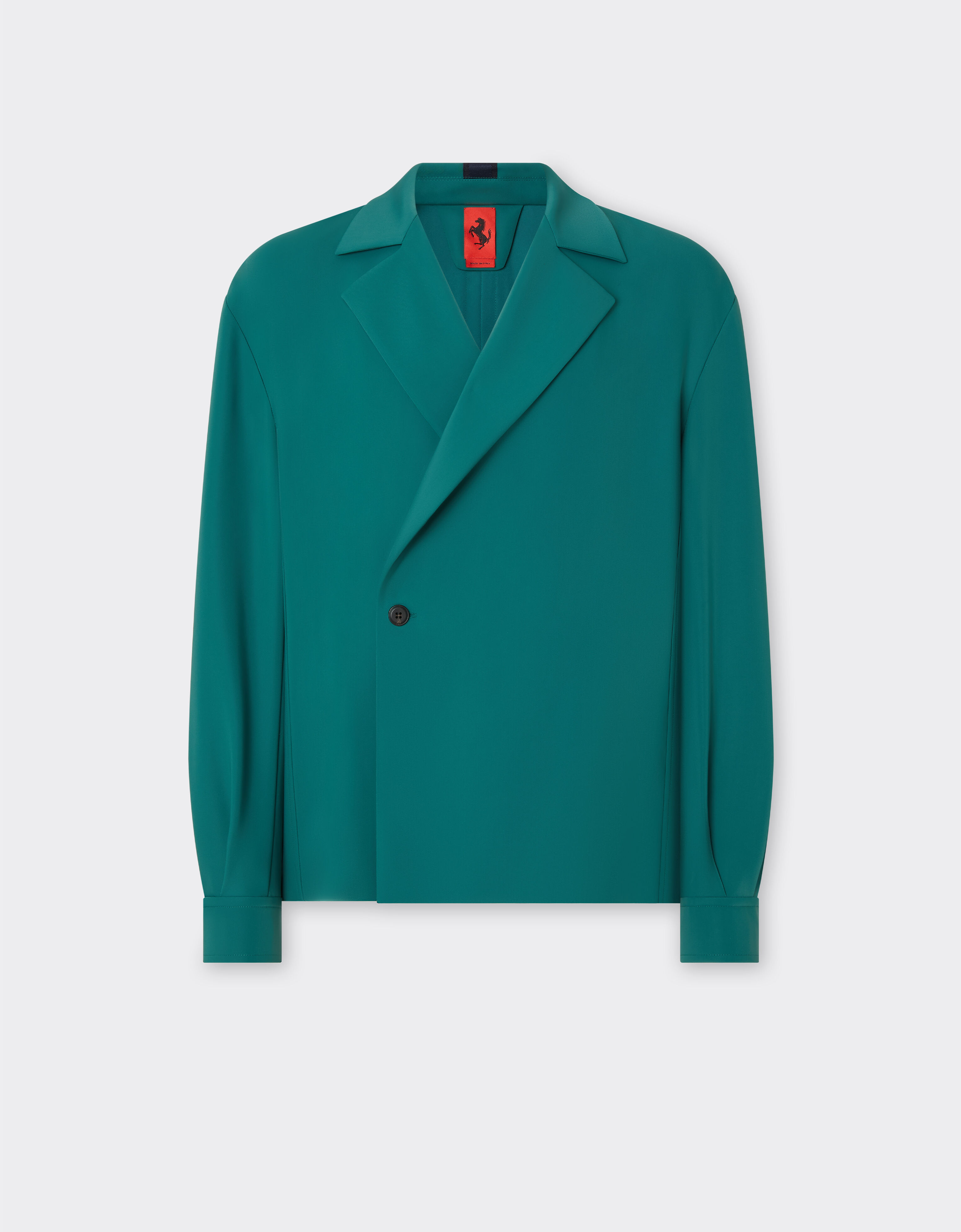 Ferrari Camicia in raso riciclato Verde Ficus 22054f
