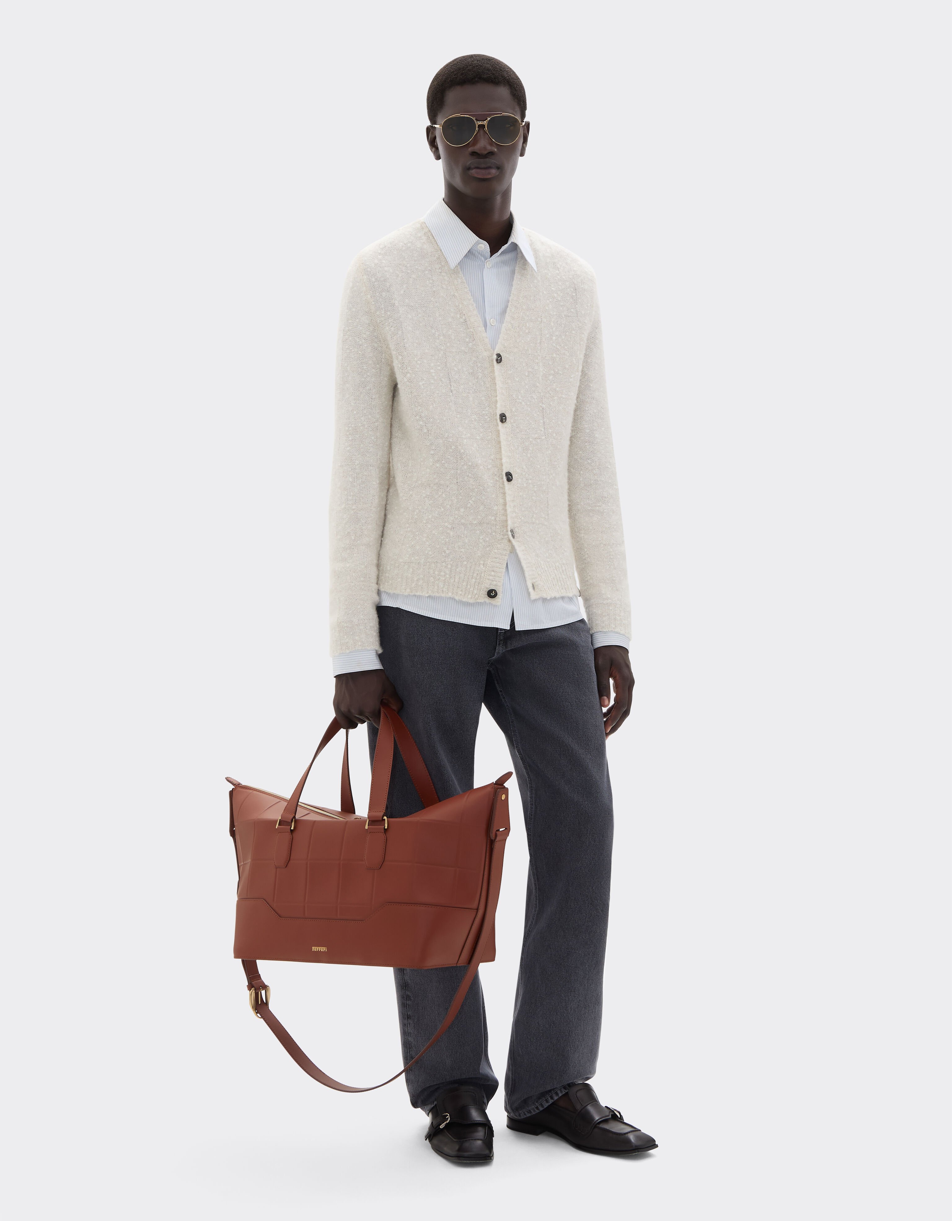 Bolso de viaje de piel Ferrari Bolso de viaje de piel Hide 50832f