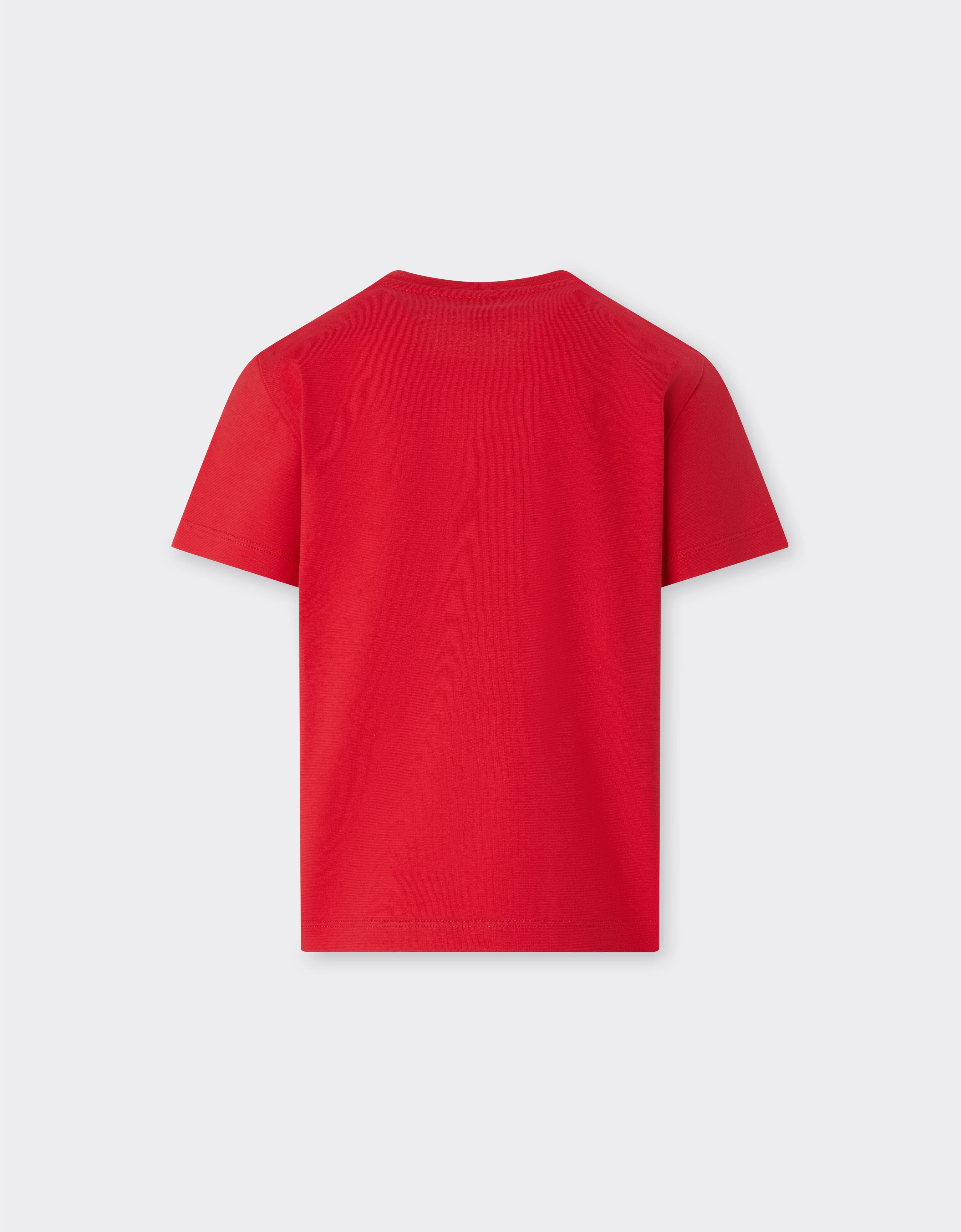 Ferrari T-shirt in cotone con logo Ferrari Rosso Corsa 22749fK