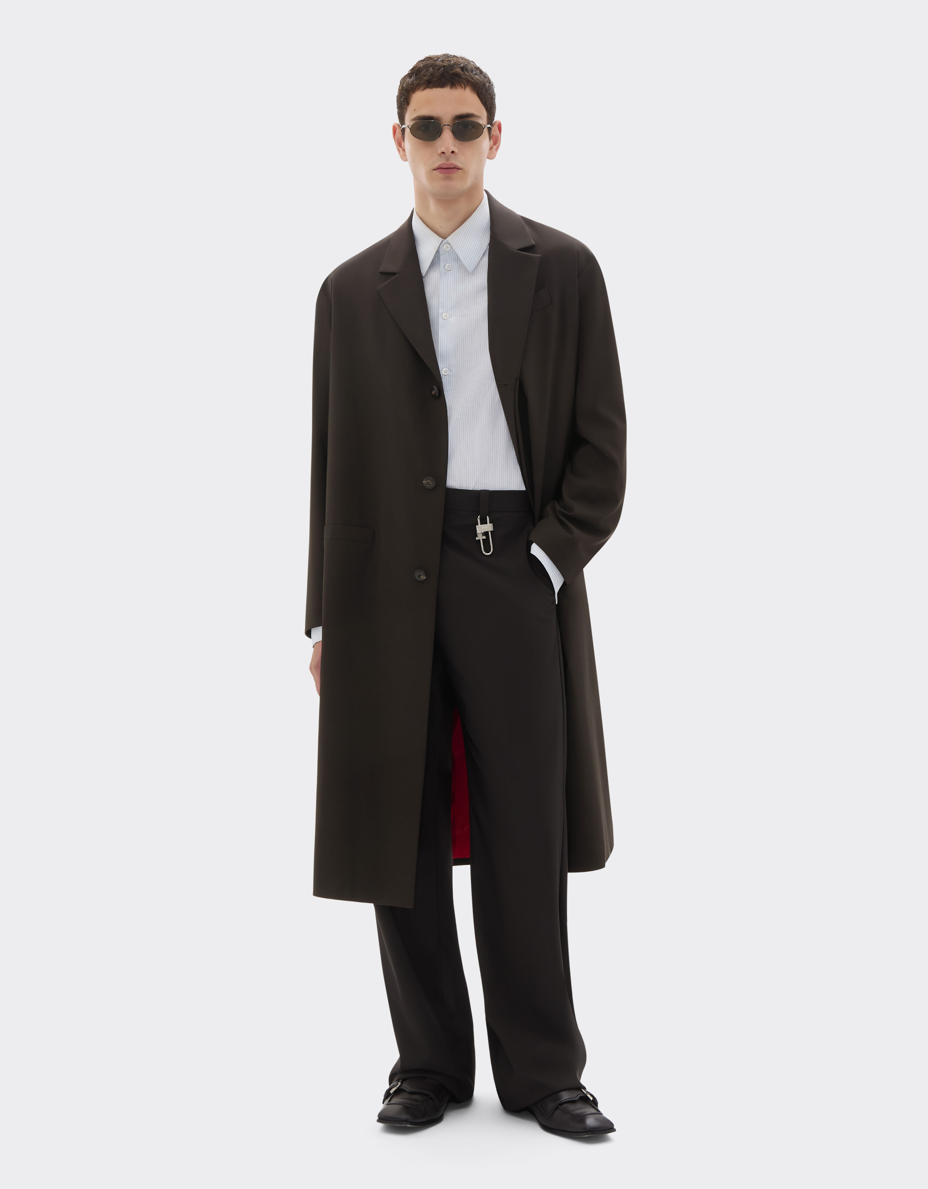 Ferrari Coat in cool Q-Cycle® wool Dark brown 50034f