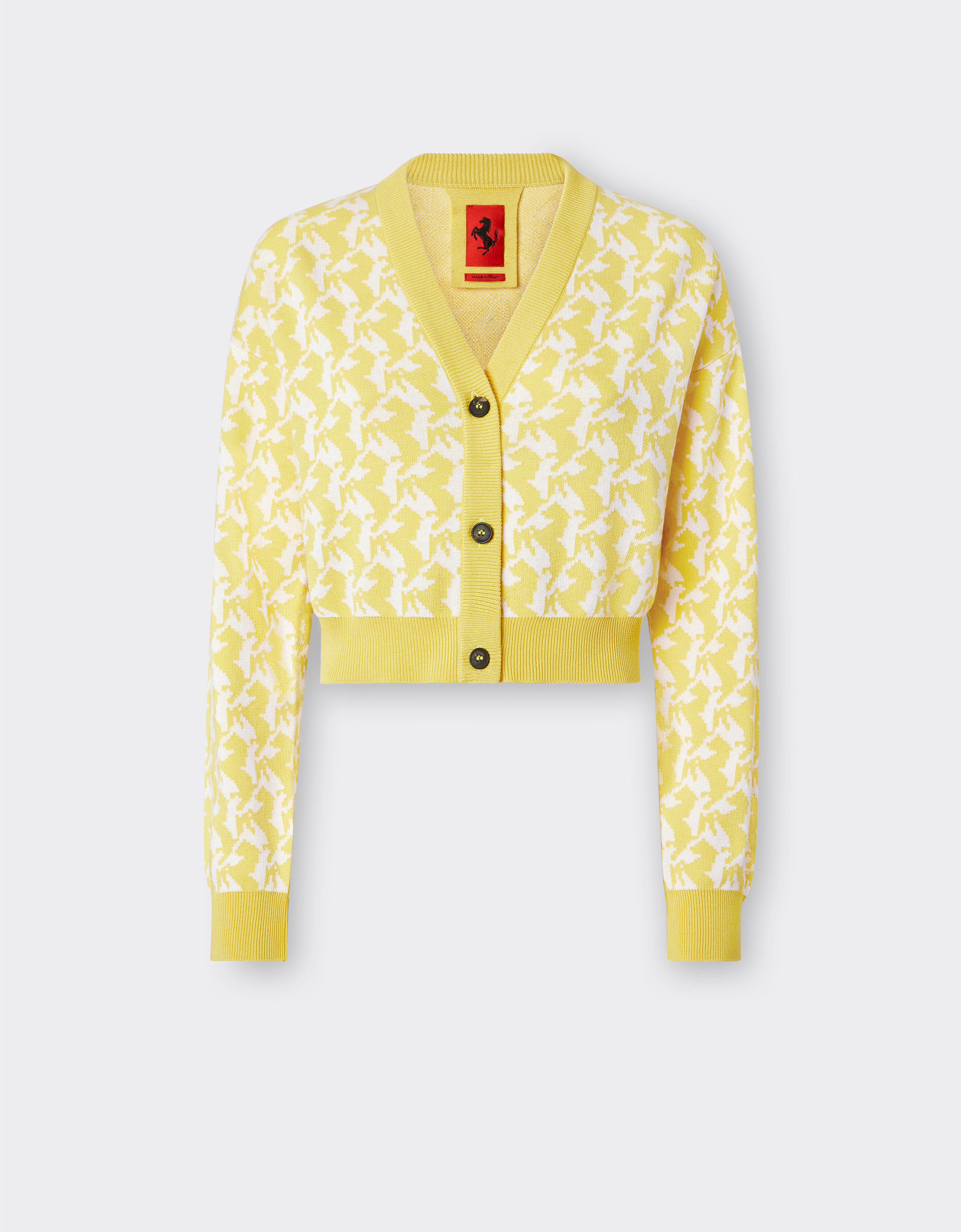 Ferrari 丝棉混纺微型开衫 Giallo Modena 黄色 47568f