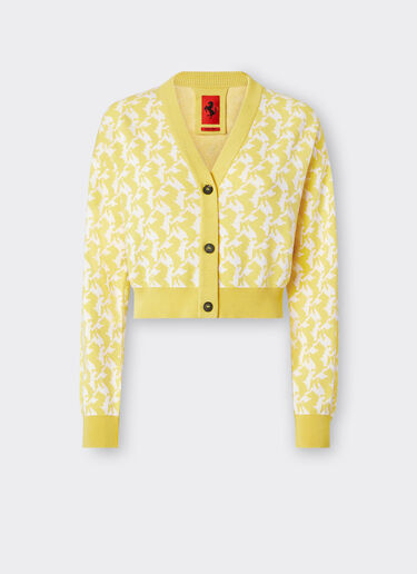 Ferrari 丝棉混纺微型开衫 Giallo Modena 黄色 47568f