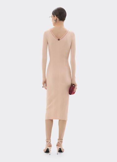 Ferrari Long dress in stretch viscose Powder Pink 49902f
