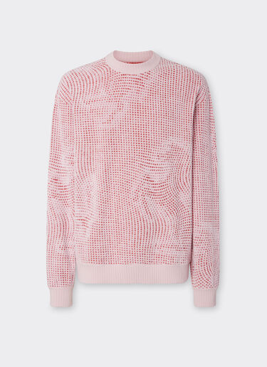 Ferrari Sweatshirt in terry jacquard with Cavallino Dots pattern Wisteria 22750f