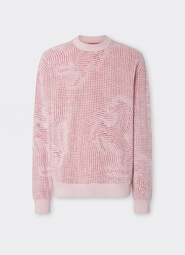Sweatshirt in terry jacquard with Cavallino Dots pattern Ferrari Sweatshirt in terry jacquard with Cavallino Dots pattern Wisteria 22750f
