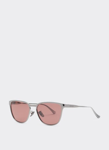 Ferrari Lunettes de soleil Ferrari en métal couleur canon de fusil avec verres violets polarisés Gunmetal LA0LBf
