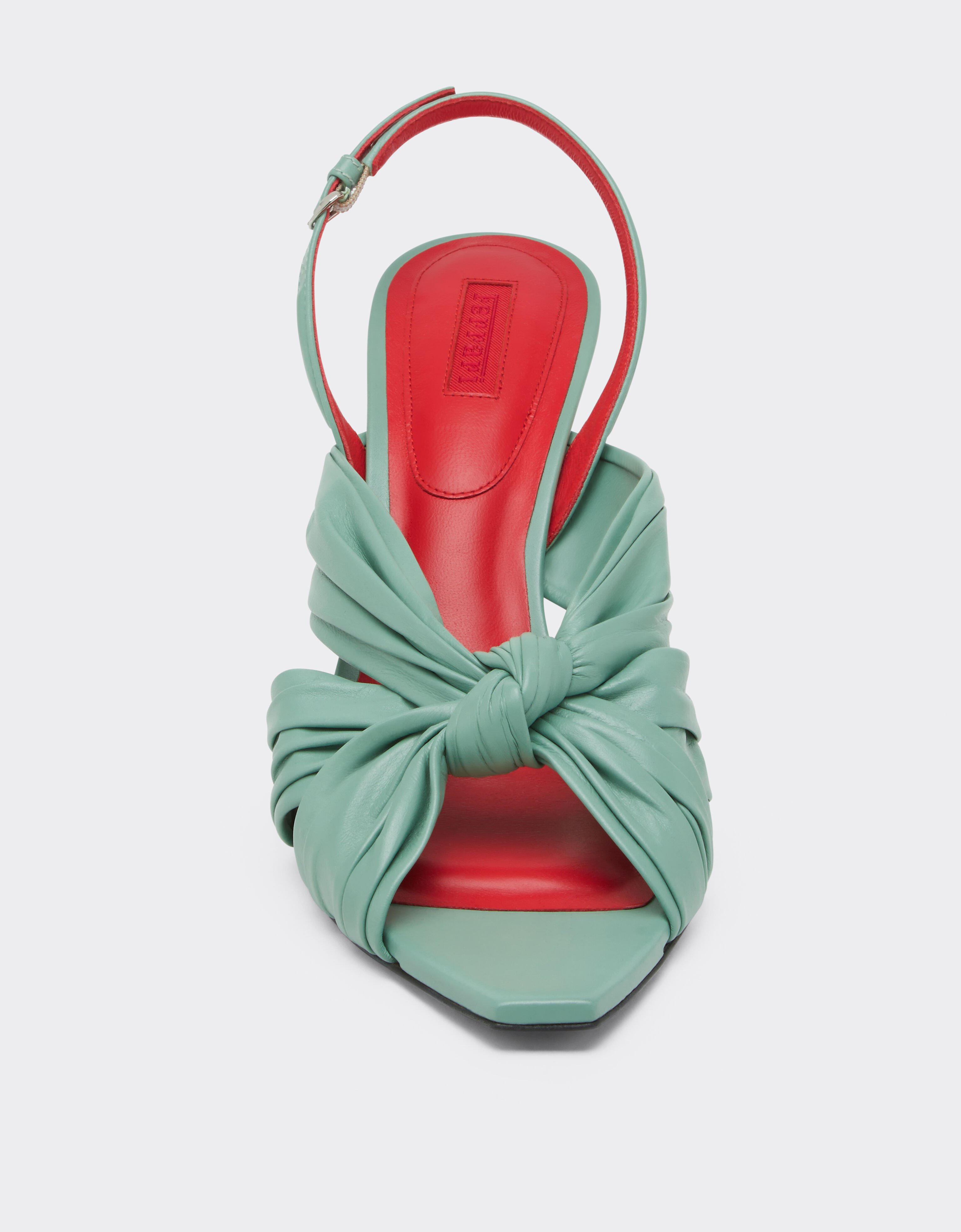 Ferrari sandale à bride arrière en cuir Granite Green 50779f