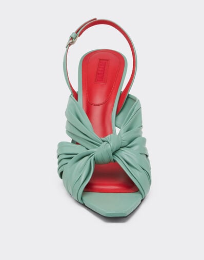 Ferrari Leather slingback sandal Granite Green 50779f