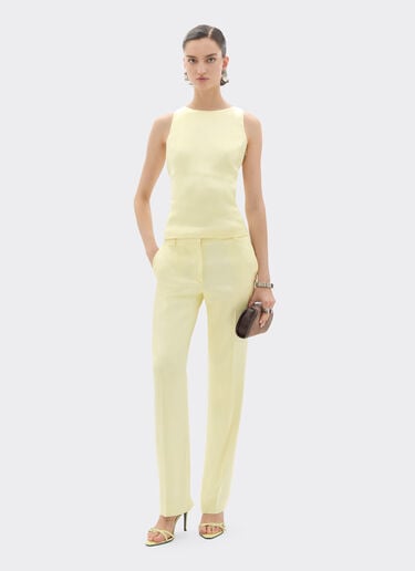 Ferrari Stretch satin trousers Iris Yellow 49933f