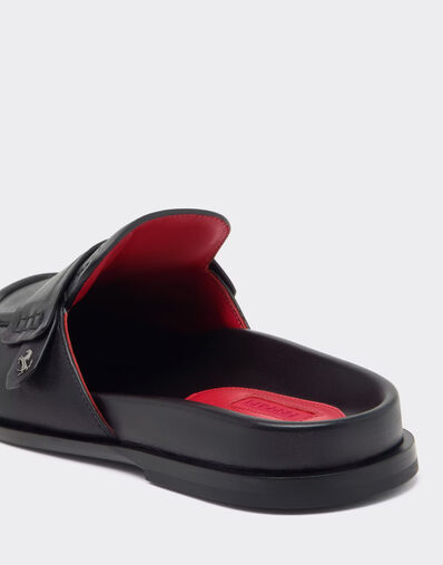 Ferrari Sabot de piel con el Cavallino Rampante Black CSMML0001XL00018f
