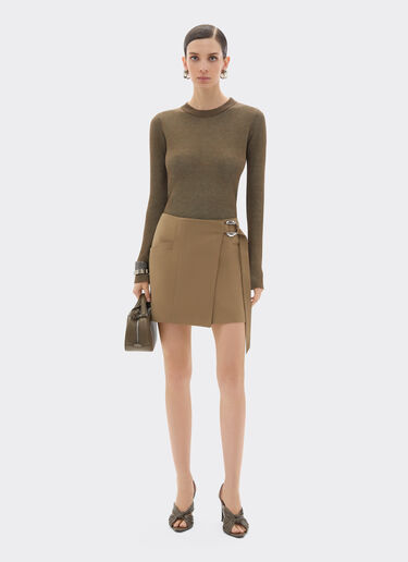 Ferrari Technical cotton skirt Khaki Green 50064f