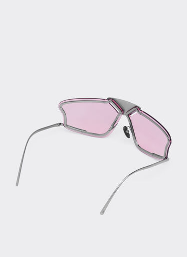 Ferrari Ferrari Sonnenbrille mit rosafarbenen Gläsern Silber F1006f