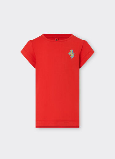 Ferrari Cotton top with Prancing Horse patch Rosso Corsa 48522fK