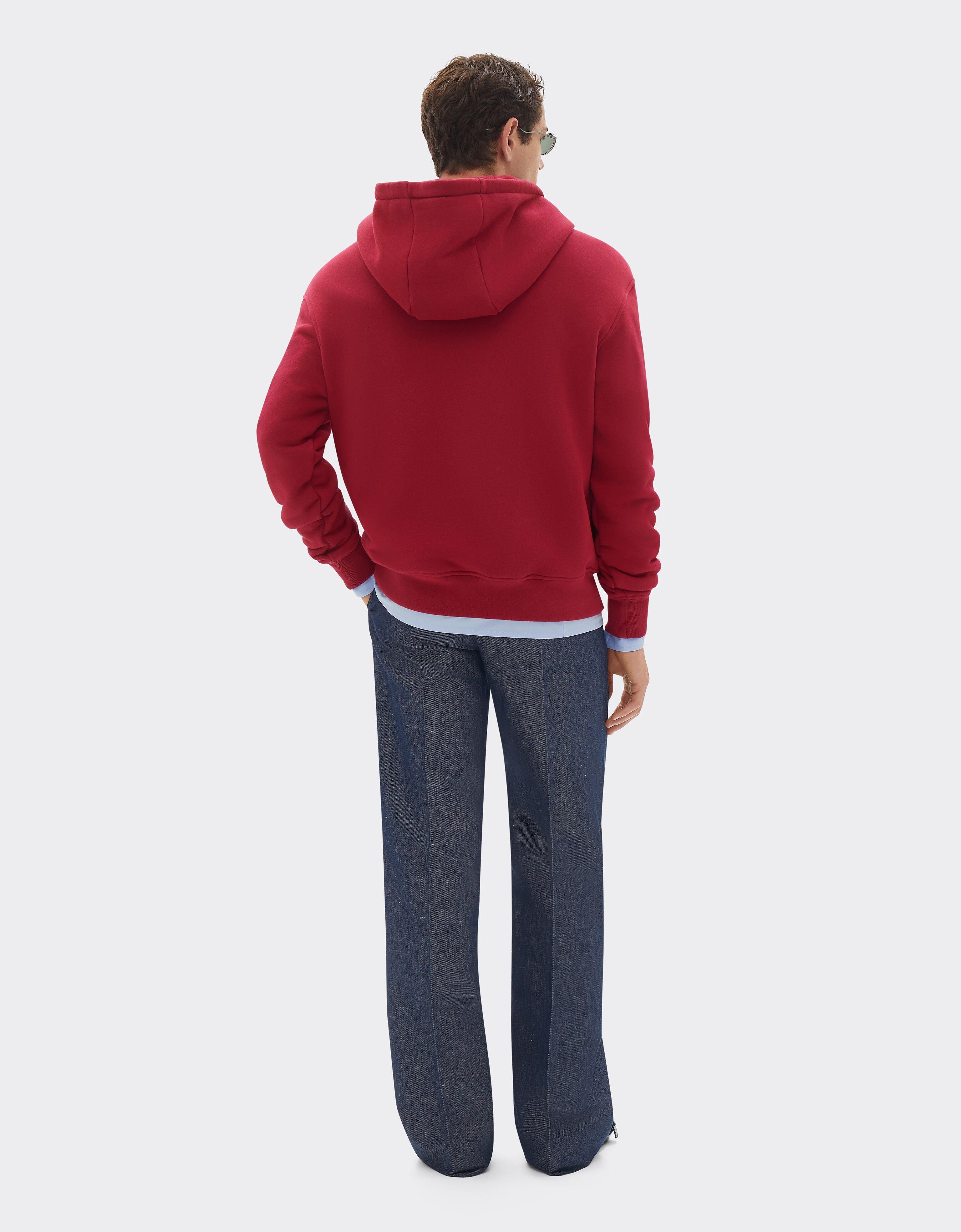 Ferrari Sweat à capuche avec impression du logo en blocs de couleur Cerise 22835f