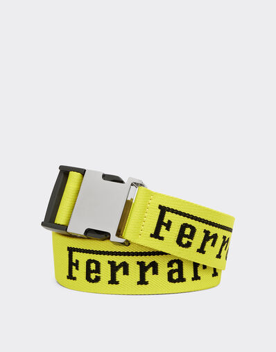 Ferrari Jacquard belt with Ferrari logo Black 21971f