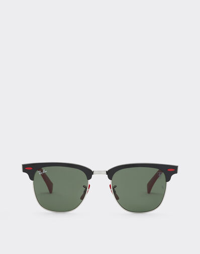 Ferrari Ray-Ban for Scuderia Ferrari RB3807M in black metal with green lens Black Matt LA01Cf