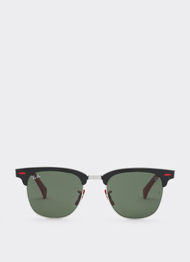 Ferrari Ray-Ban für Scuderia Ferrari RB3807M aus schwarzem Metall mit grünen Gläsern Schwarz F1511f