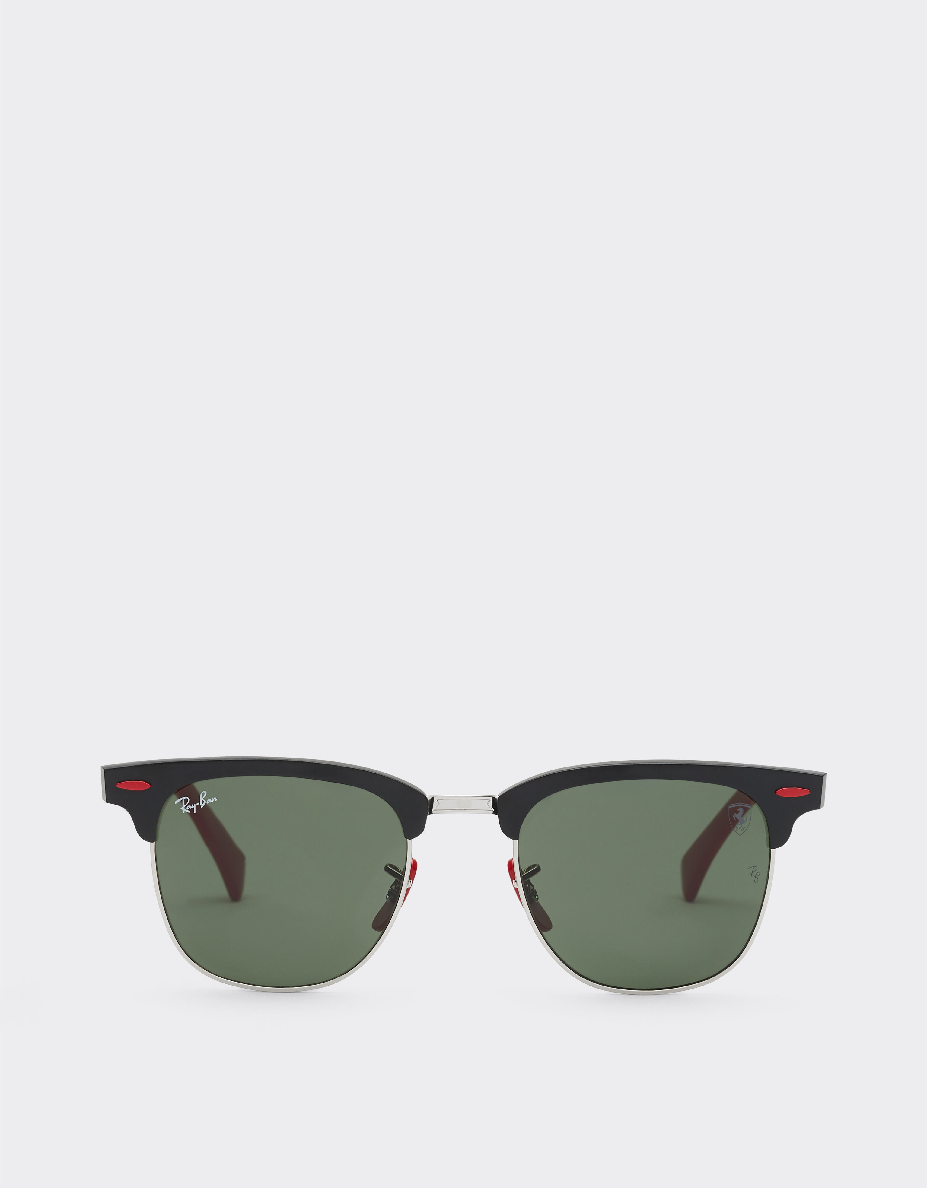 Ferrari Ray-Ban für Scuderia Ferrari RB3807M aus schwarzem Metall mit grünen Gläsern Schwarz F1511f