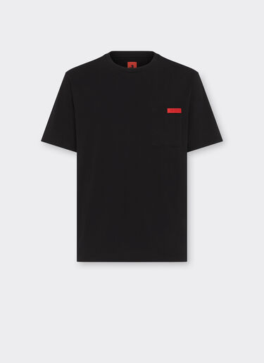 Ferrari Cotton T-shirt with pocket Black 22045f