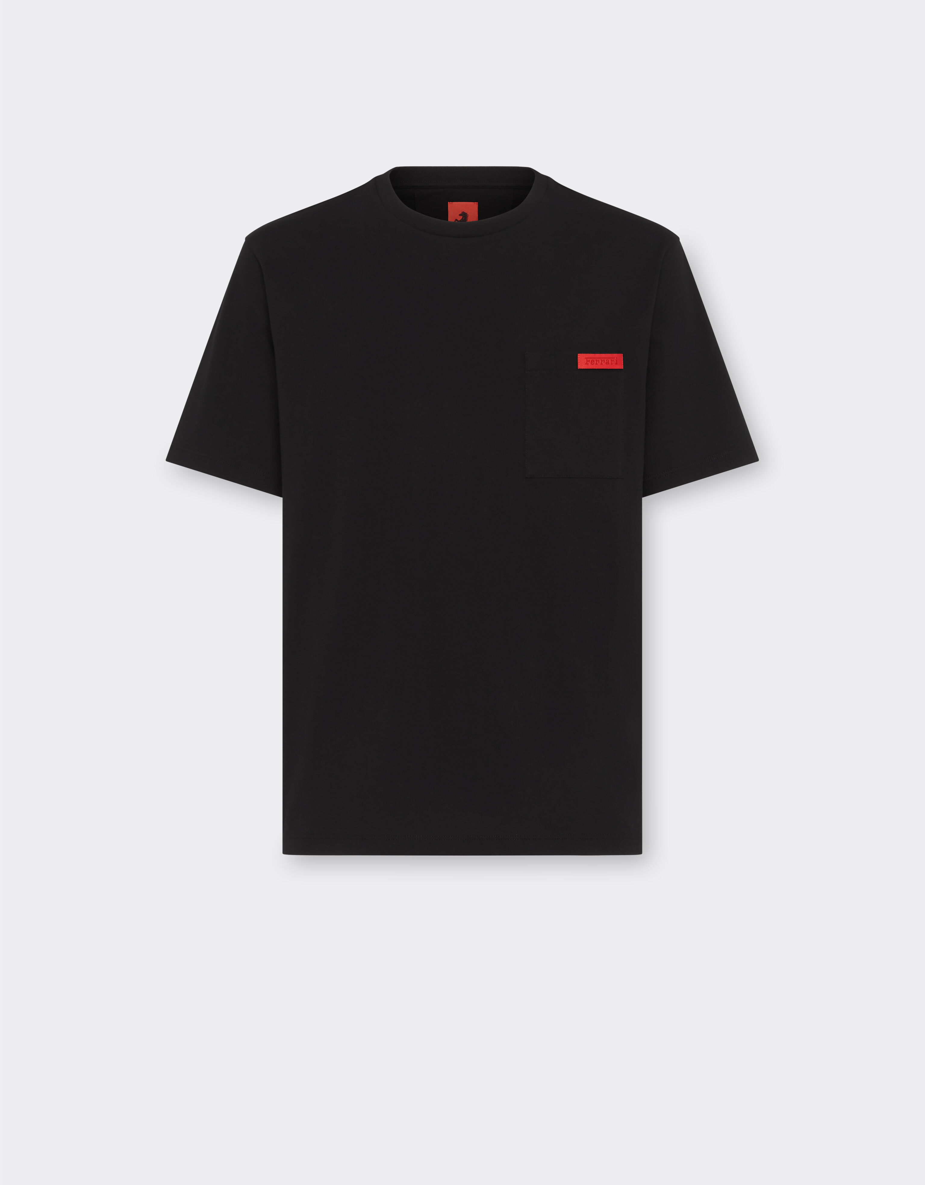 Ferrari Cotton T-shirt with pocket Black 22045f