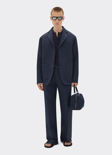 Ferrari Blazer in two-tone double-sided tech fabric Navy 21763f