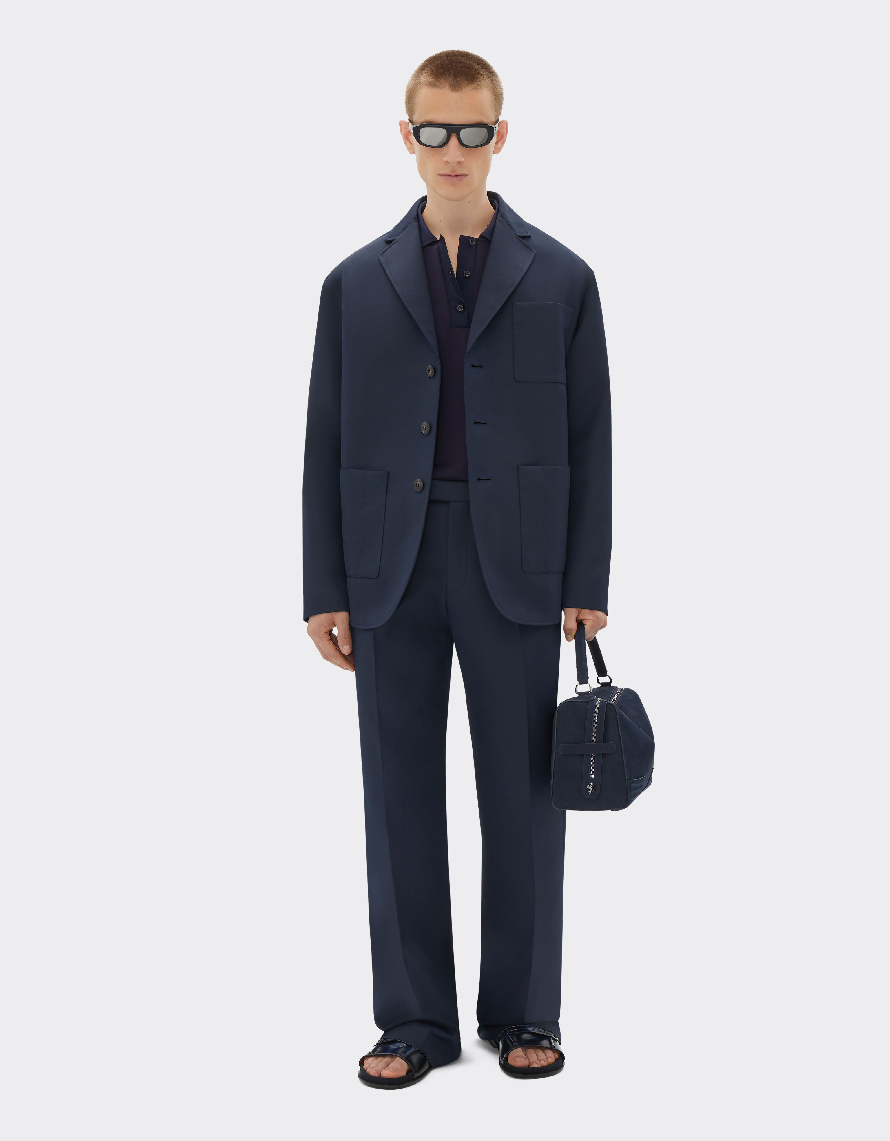 Ferrari Blazer in two-tone double-sided tech fabric Navy 21763f