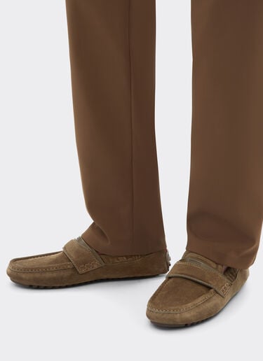 Nappa leather driver shoes Ferrari Nappa leather driver shoes Khaki Green 50772f