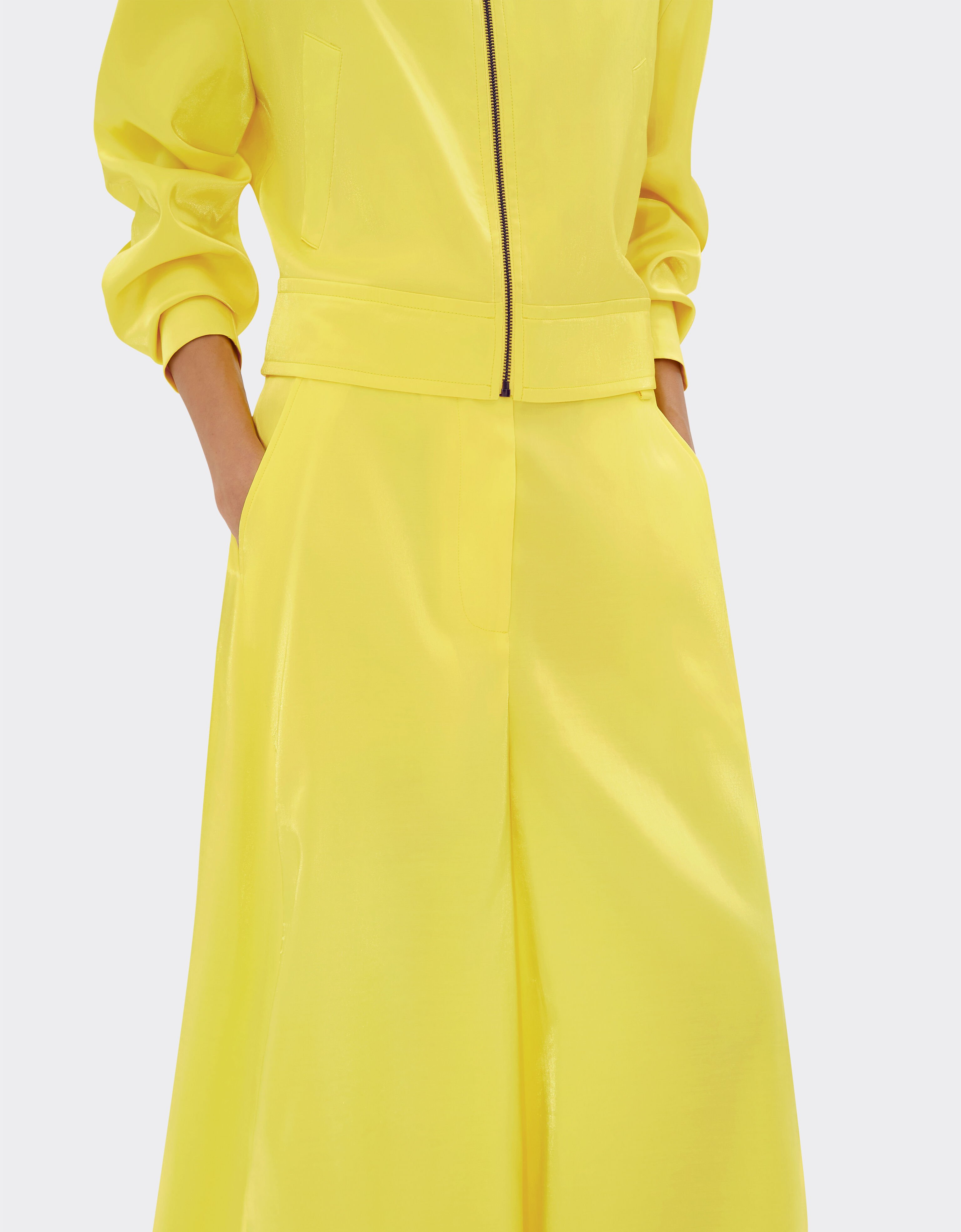 Ferrari Trousers in shiny viscose Giallo Modena 21877f