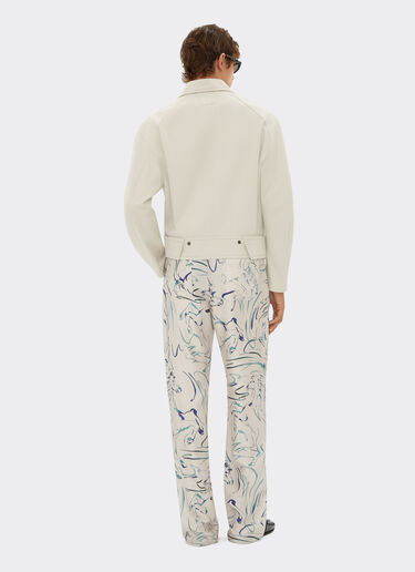 Ferrari Blouson bombardier en gabardine de coton Écru 21894f