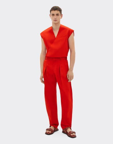 Ferrari Cotton moiré faille trousers Rosso Magma 51031f