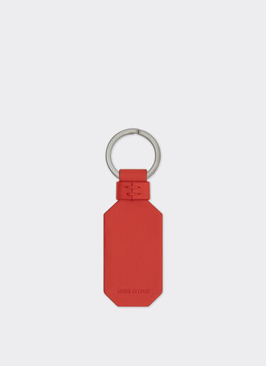 Ferrari Porte-clés en cuir avec cheval cabré Rosso Dino 22049f