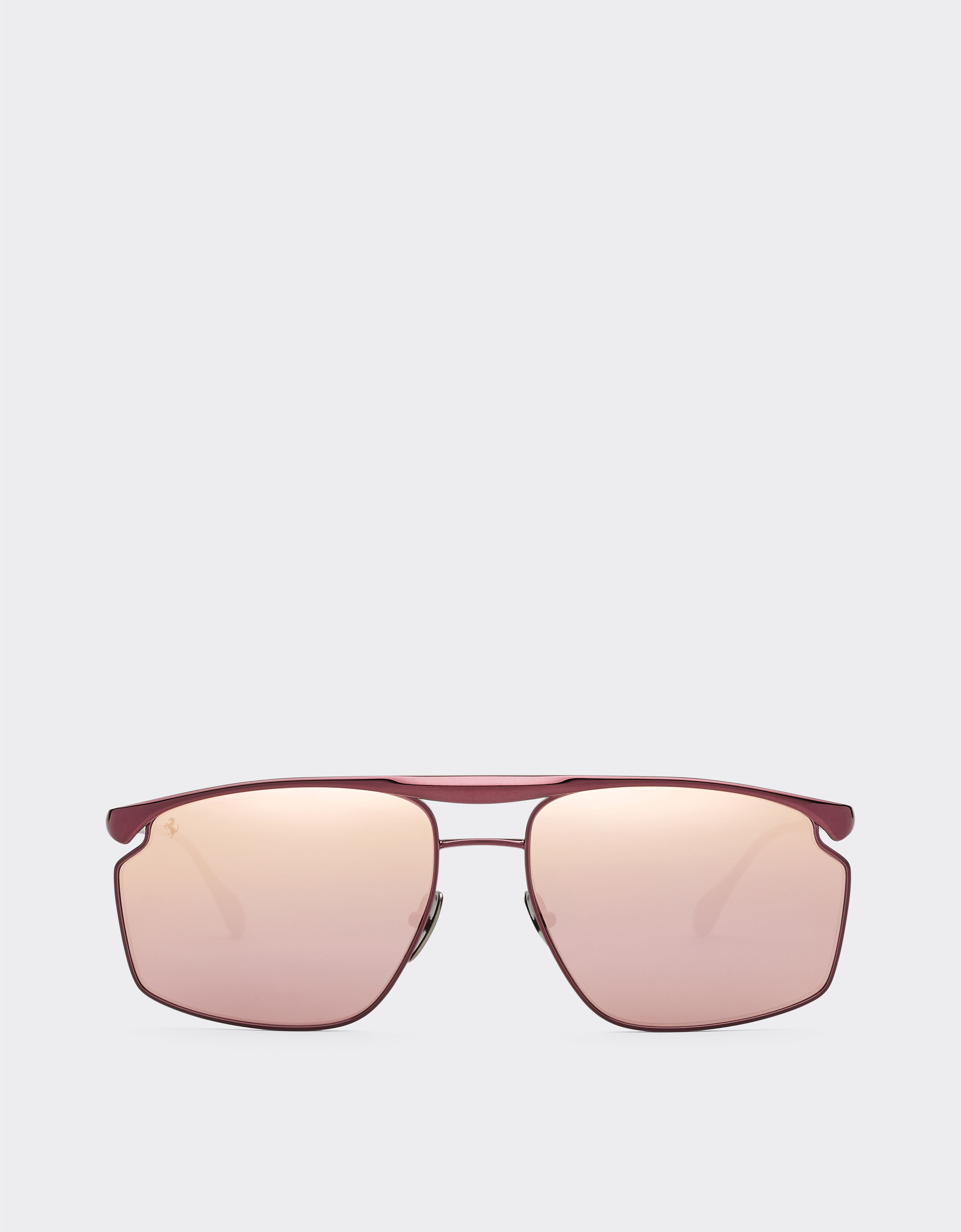 Ferrari Ferrari sunglasses in burgundy metal with rose gold mirror lens Burgundy F1539f
